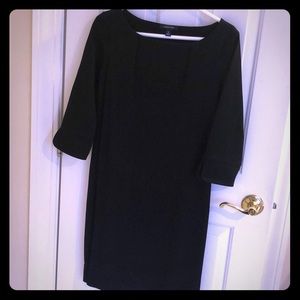 Lands End Black Dress Size 6 with 3/4 sleeves